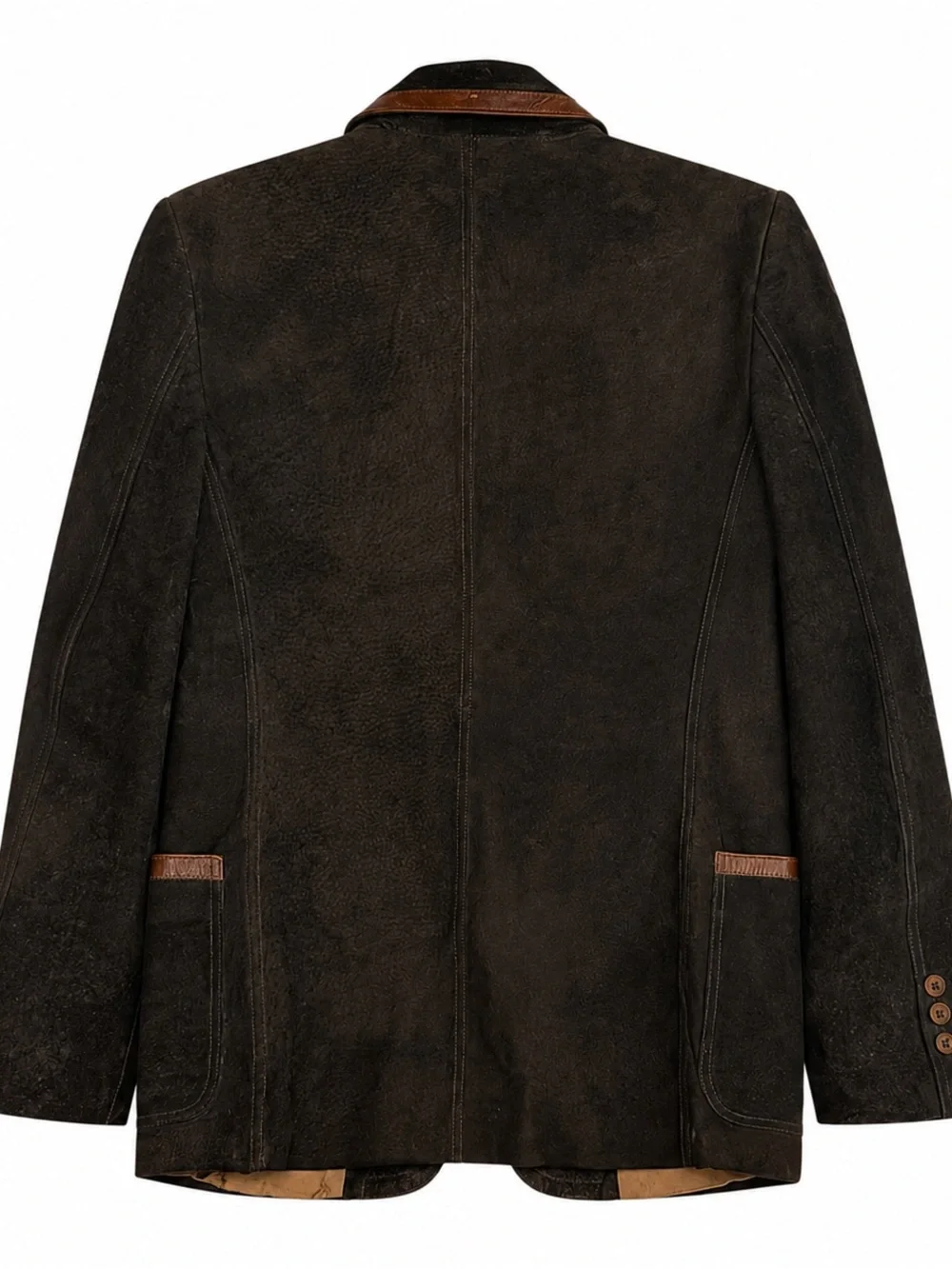 Vintage 70s The Hardware Clothing Co England Brown Suede Leather Western Jacket